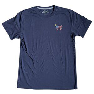 GOAT USA Navy Blue TEAM USA American Flag Tshirt Mens Medium EUC